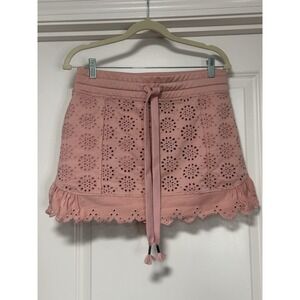 Fenty Puma By Rihanna Embroidered Edge‎ Mini Skirt, Bridal Rose, Size Small